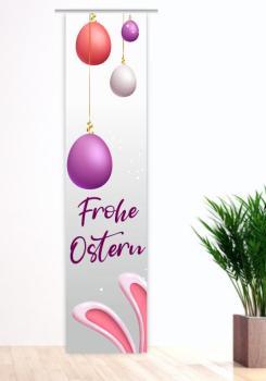 Ostergardine mit Ostereiern in weiß